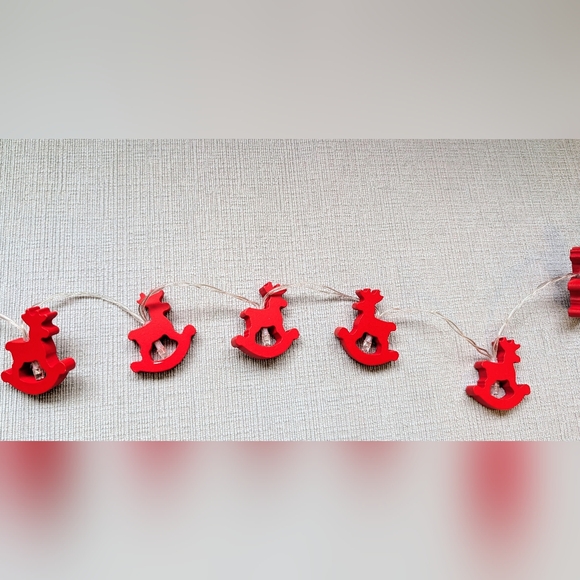 Red Rocking Horse String Lights - Picture 4 of 5